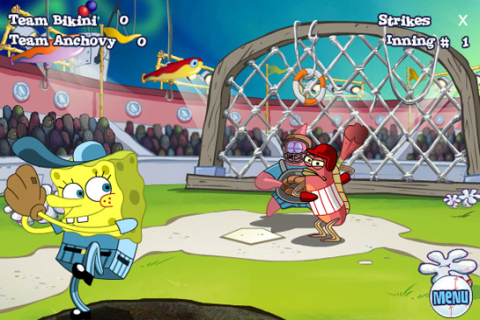 SpongeBob Slammin Sluggers - Скриншот 1 SpongeBob Slammin Sluggers - Скриншот 1